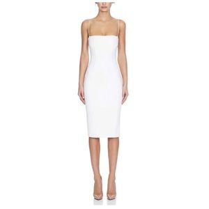 Misha Collection Sophie bustier pencil midi dress ivory cream off white US4 NWT